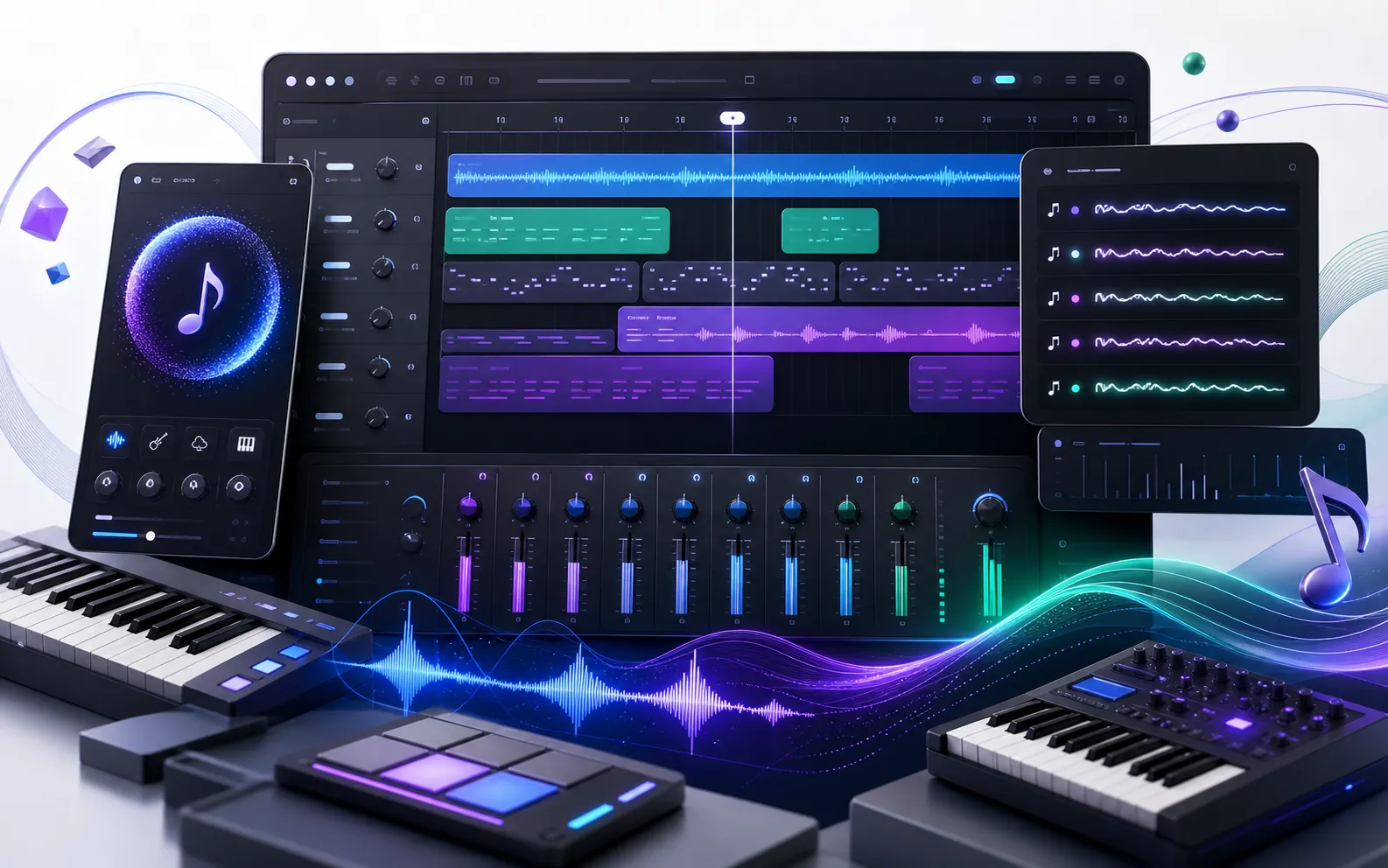 Prompt-to-music generation workflow