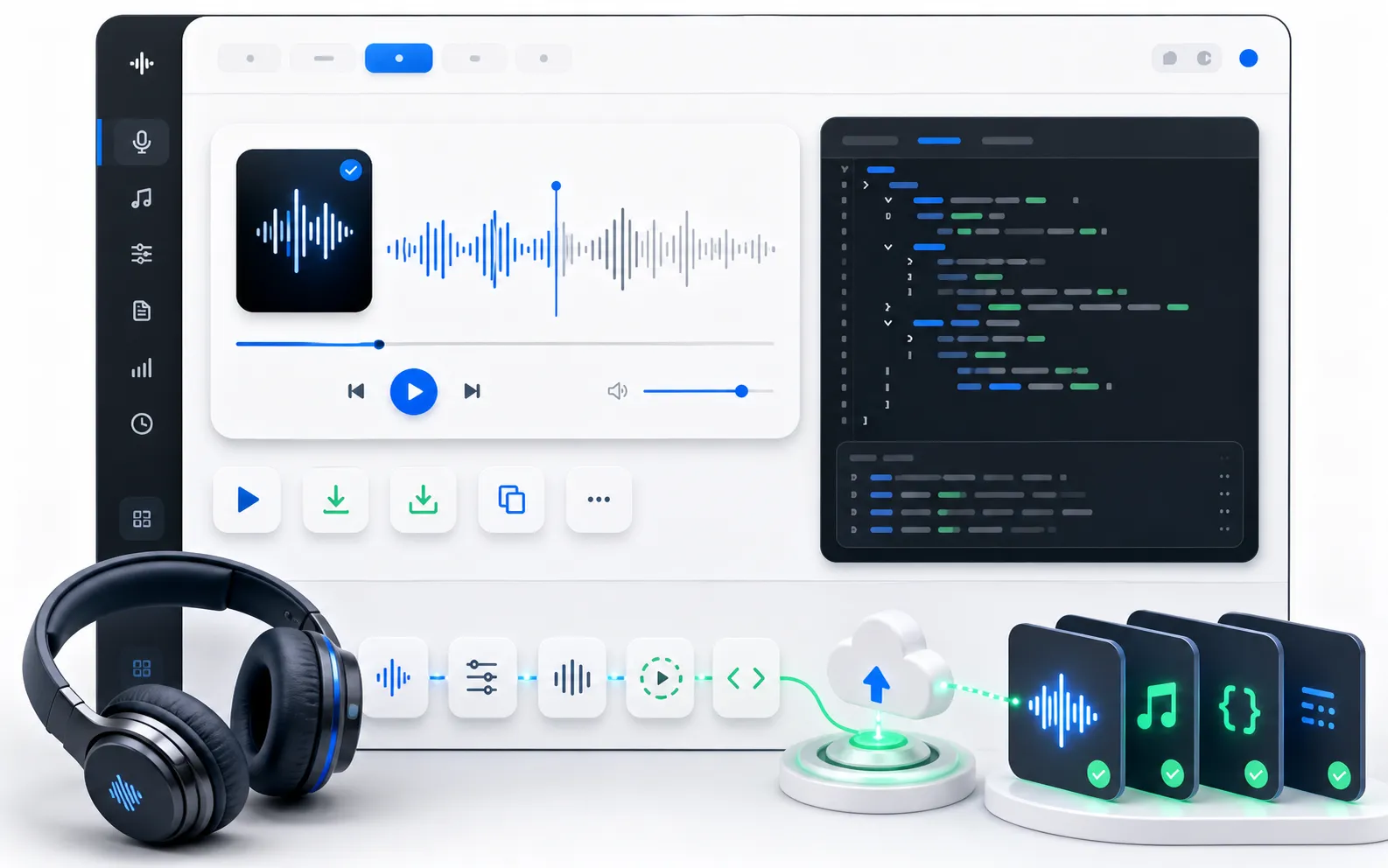 Audio preview and API handoff workflow