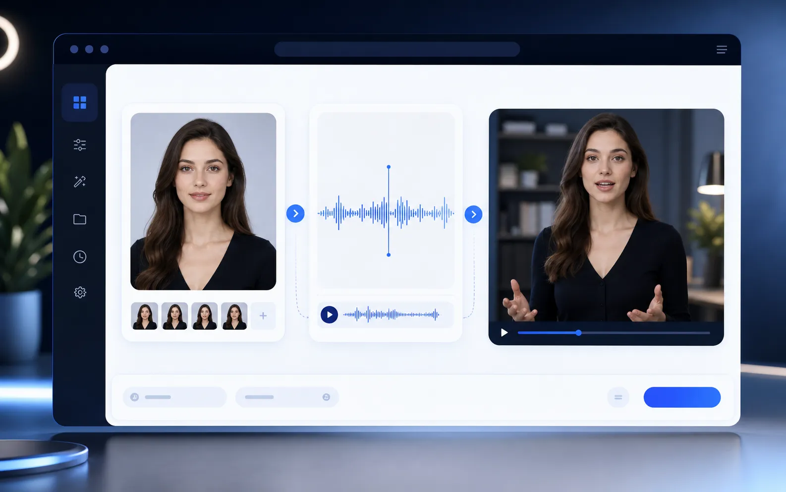 Image and voice to talking avatar video workflow