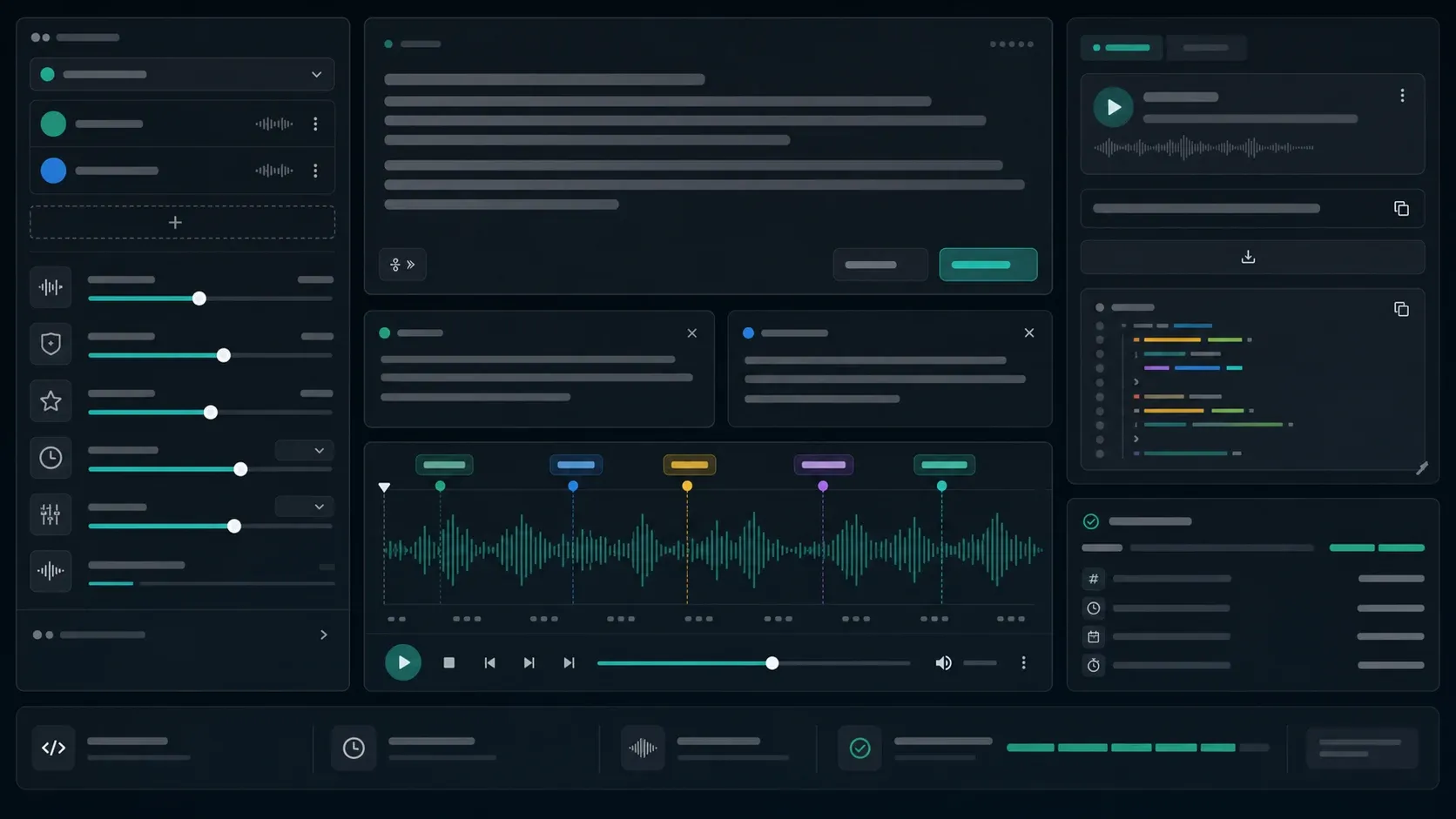 Voice controls for speech generation