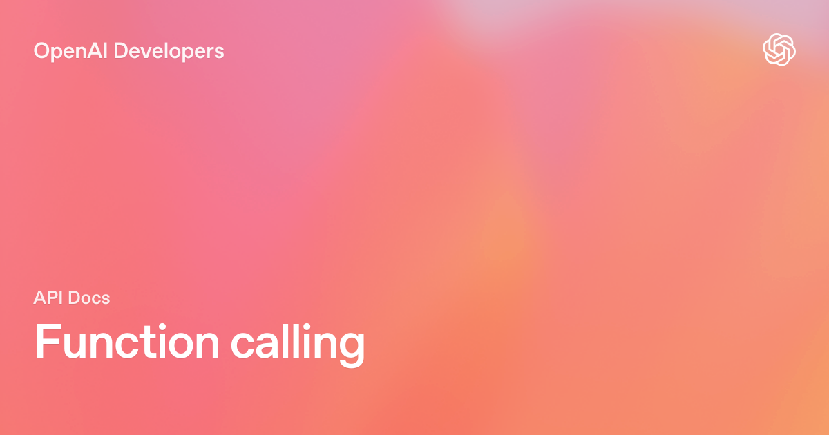 OpenAI function calling
