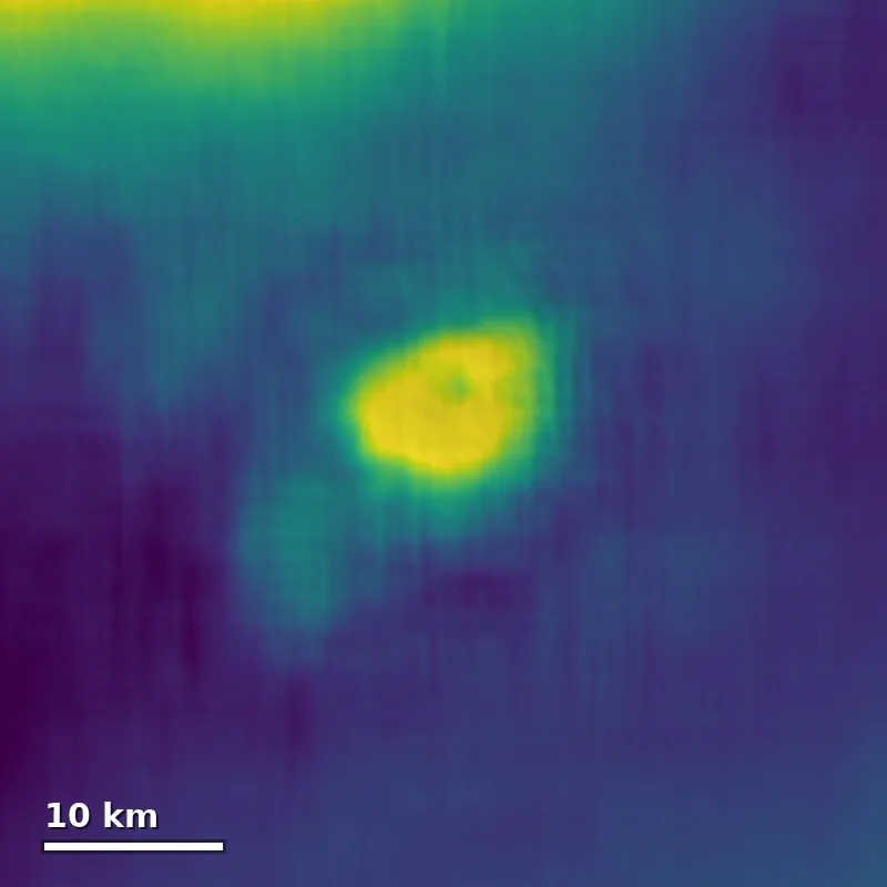 Official Claude Fable 5.1 Venus elevation map compared with Magellan radar