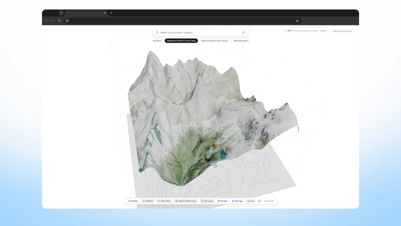 Official Gemini 3.8 Flash topographic map analysis demonstration