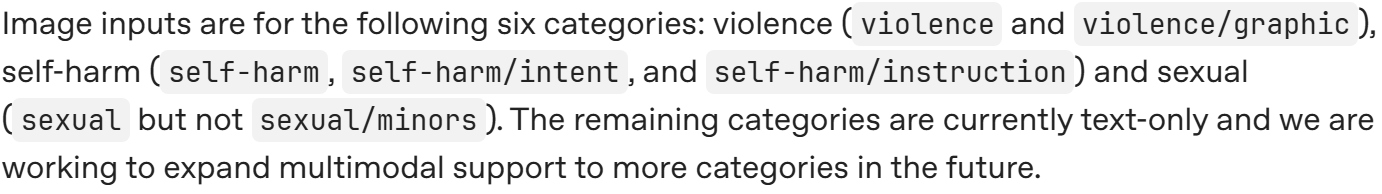 Image category support described in OpenAI’s official release post